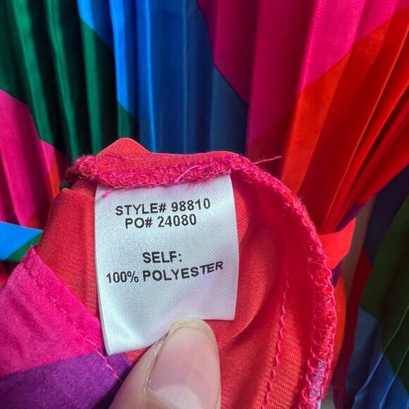 Vestique Feeling Festive Pleated Mini Dress Long Sleeve Women's Loose Fit XS - Picture 10 of 10